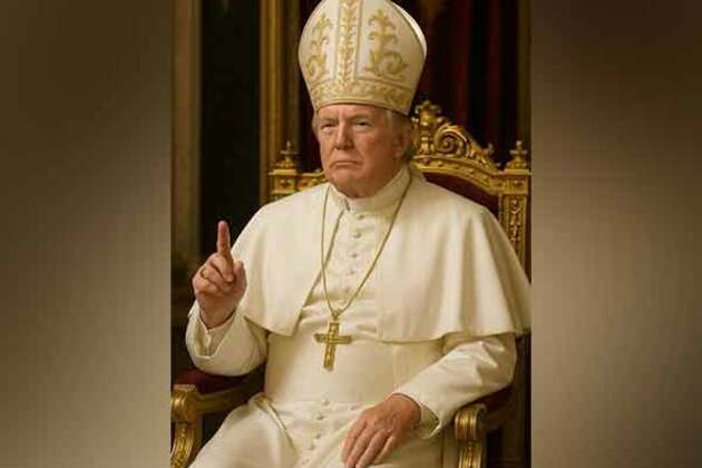 Trump posts image of himself as Pope after joking it would be his "number one choice"