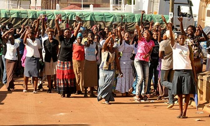 Darling factory workers go on strike Darling factory workers go on strike