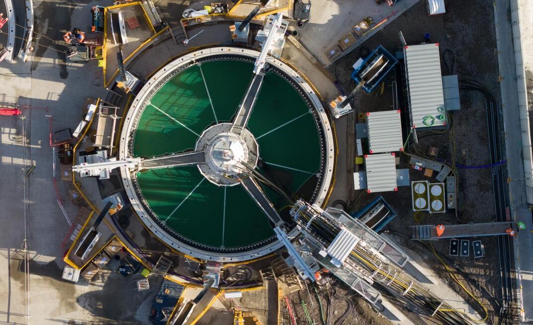 The launch of Europe’s largest diameter vertical shaft sinking machine at Tilbury
