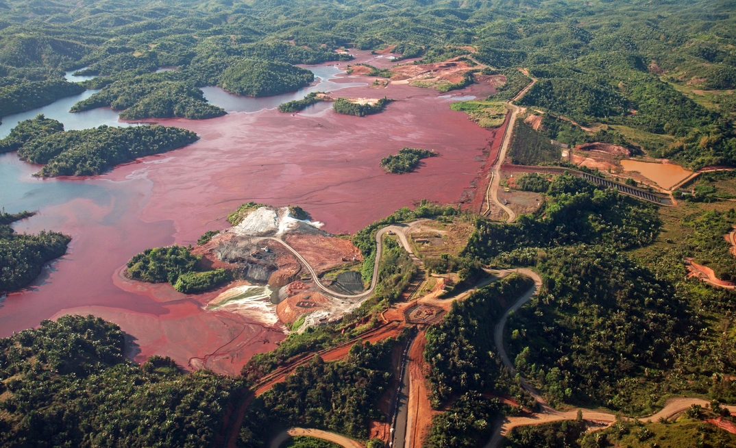 A tailings reservoir in Madagascar