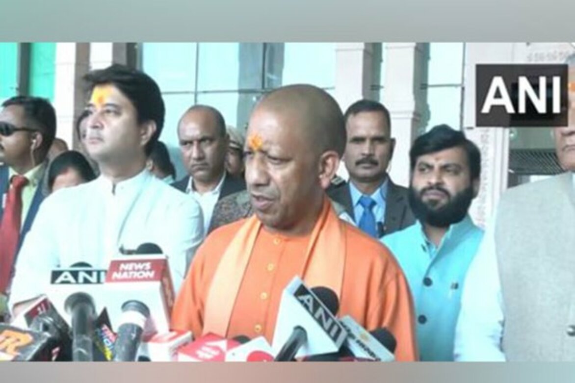 Yogi, Scindia inspects Maryada Purushottam Shri Ram International Airport in Ayodhya