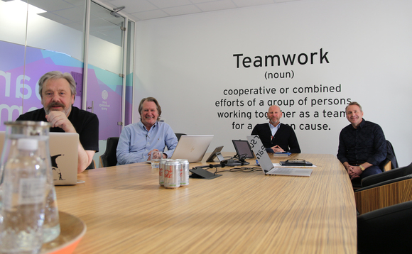 From left to right: Cliff Fox, COO, Geoff Botting, CFO, Stephen O'Brien, CEO Pure Technology Group and Shane Maine, CEO Fulcrum From left to right: Cliff Fox, COO, Geoff Botting, CFO, Stephen O'Brien, CEO Pure Technology Group and Shane Maine, CEO Fulcrum