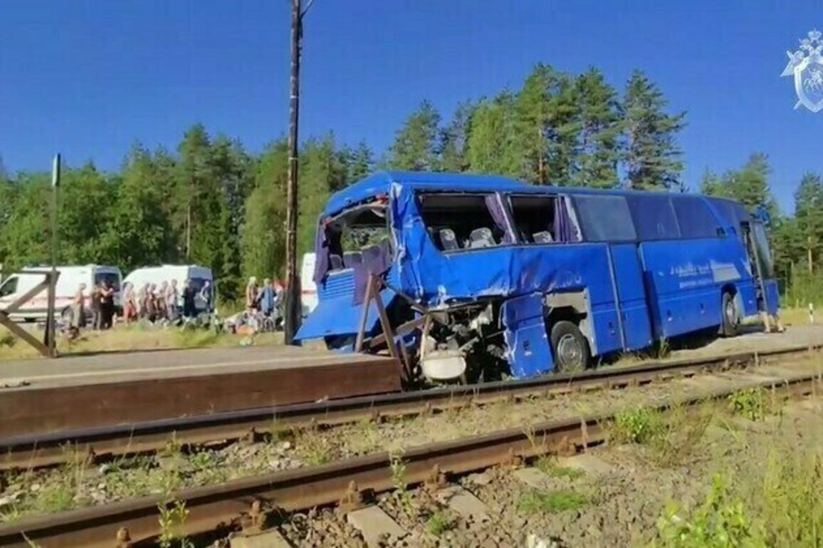Pilgrim killed after bus collides with train near St. Petersburg 