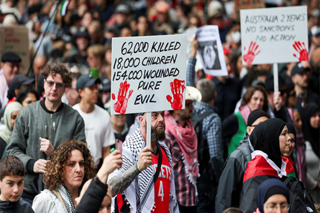 Australians rally nationwide demanding end to 'Gaza genocide', sanctions on Israel