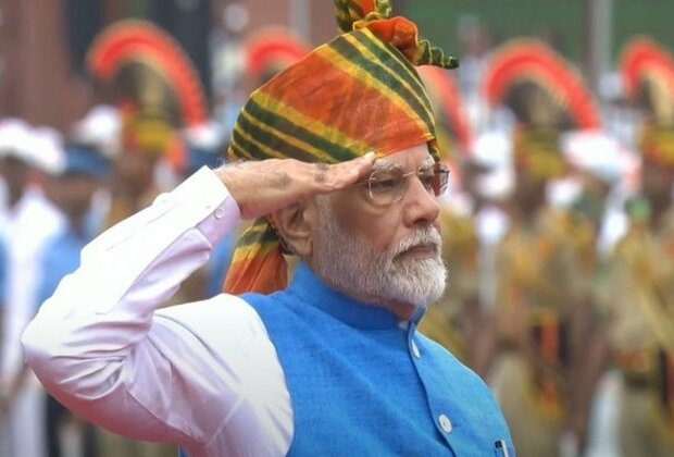 For 78th Independence Day, PM Modi sports vibrant turban with lehariya details