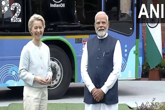 PM Modi meets with EU chief Ursula von der Leyen in Delhi