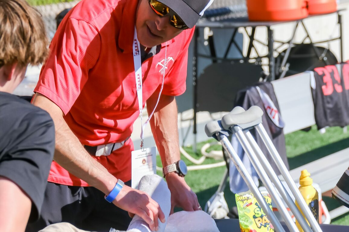 Chris Antinori a one-man athletic training show at Park City High - Park Record