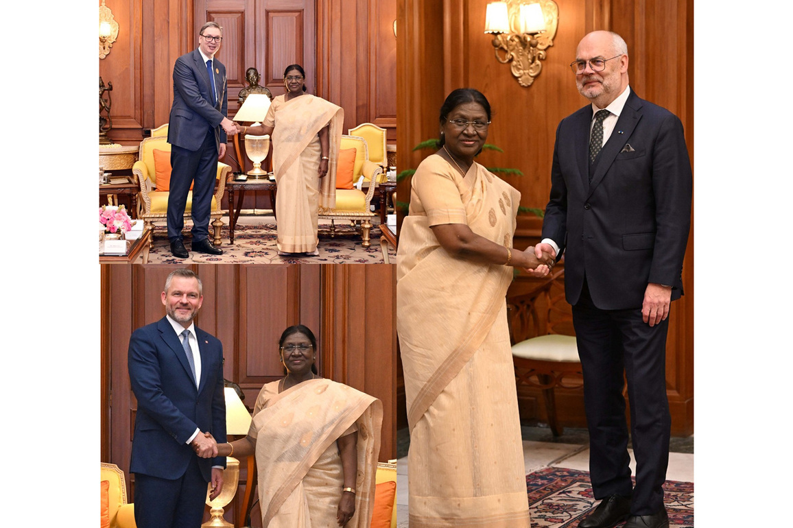 President Murmu holds talks with leaders of Estonia, Slovakia, Serbia on AI, digital cooperation, strengthening bilateral ties