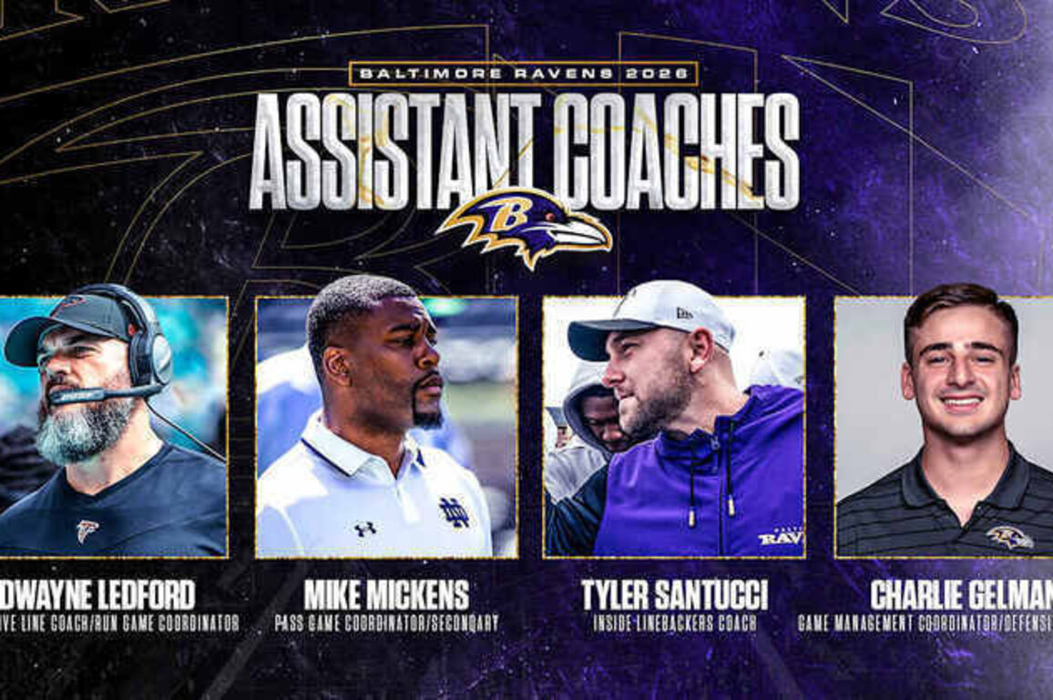 Ravens Announce Four Assistant Coach Hires