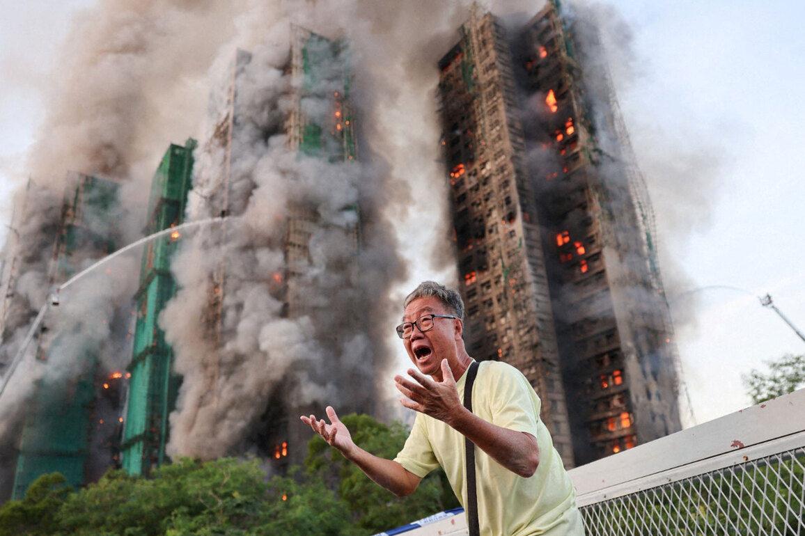 Huge blaze engulfs Hong Kong high-rise; kills four, injures three