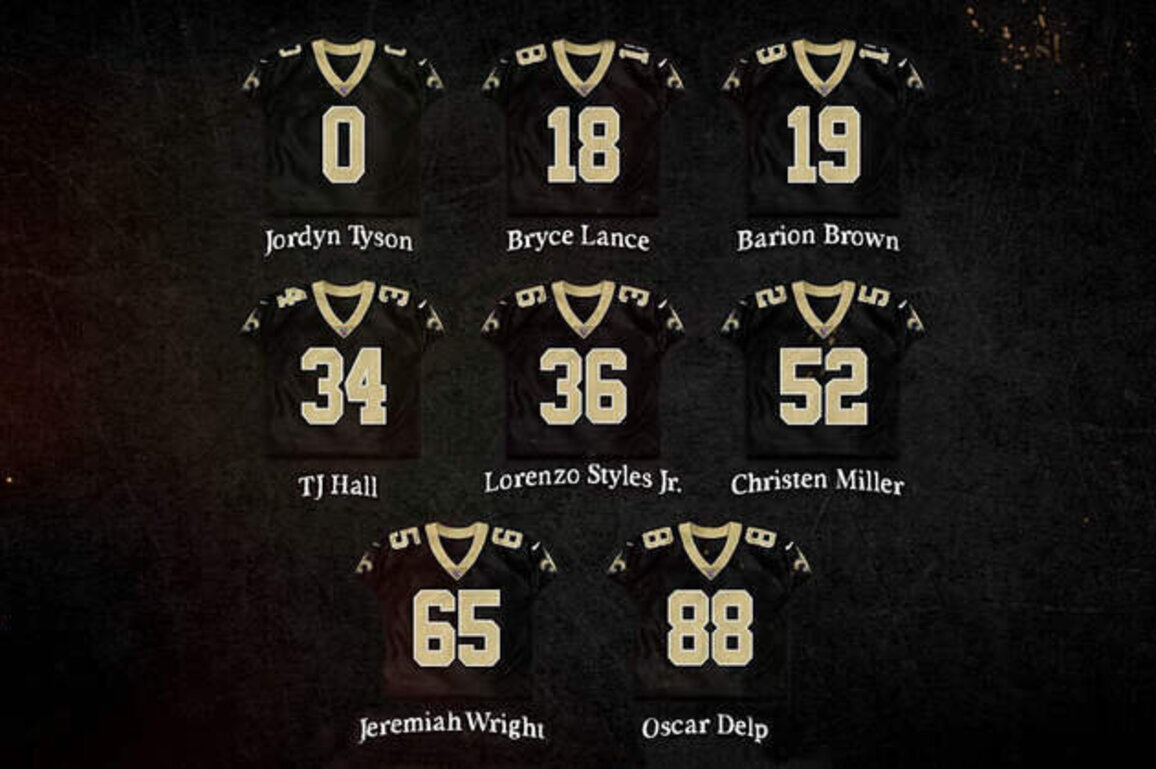 Saints 2026 rookie jersey numbers revealed