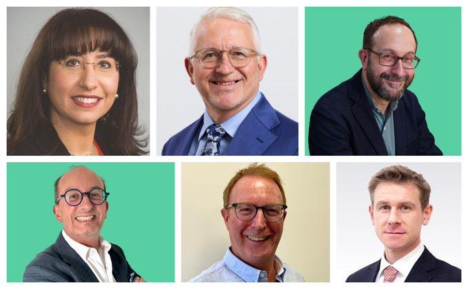 (Clockwise from top left): L&G's Katherine Photiou, PPF's Richard Beaven, Pensions UK's Matthew Blackstad, GSAM's, Simon Bentley, First Actuarial's David Parfett and Pensions UK's Dirk Paterson (Clockwise from top left): L&G's Katherine Photiou, PPF's Richard Beaven, Pensions UK's Matthew Blackstad, GSAM's, Simon Bentley, First Actuarial's David Parfett and Pensions UK's Dirk Paterson