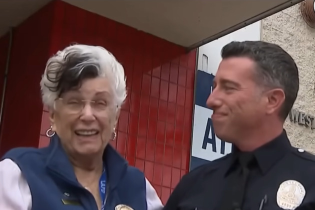 Bruce Willis's mom honored for volunteer service at LAPD station