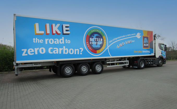 Aldi's Ecool trailer is designed to help the supermarket decarbonise its operations | Credit: Aldi