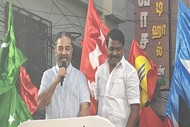 Tamil Nadu polls: MNM President Kamal Haasan holds election campaign in Chennai for SPA alliance