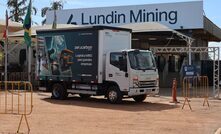 caminhão elétrico da Lundin Mining Brasil em Alto Horizonte