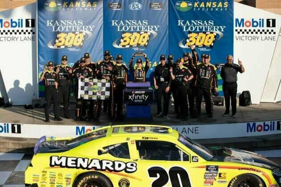 Brandon Jones wins at Kansas to advance in NASCAR Xfinity playoffs
