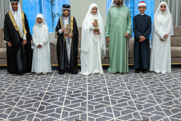 Mohammed bin Rashid honours winners of Most Beautiful Quran Recitation during reception for finalists of 28th Dubai International Holy Quran Award