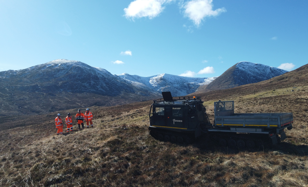 Fugro team mobilised on site at SSE Renewables’ pumped hydro energy storage scheme at Coire Glas