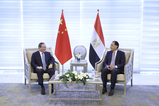 EGYPT-CAIRO-CHINA-LI QIANG-EGYPTIAN PM-TALKS