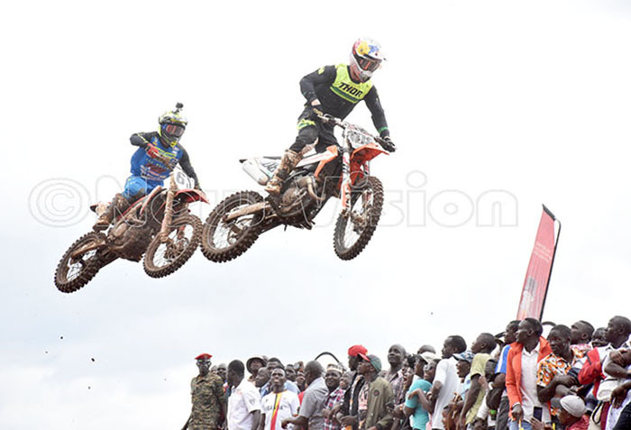  iders at a jump durimng the rmed forces motocross     
