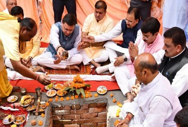 Uttarakhand CM Dhami lays foundation stone of BJP district office in Kashipur