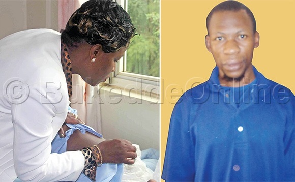 Minisita Nakiwala Kiyingi nga yeekebejja omwana eyasobezeddwaako. Ku ddyo ye musomesa Ismail Muyomba Minisita Nakiwala Kiyingi nga yeekebejja omwana eyasobezeddwaako. Ku ddyo ye musomesa Ismail Muyomba