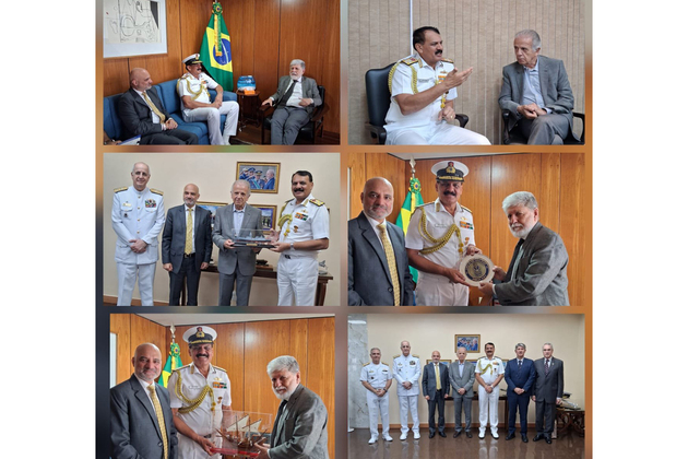 Chief of Naval Staff holds talks with Brazilian Defence Minister, Presidential Advisor on defence cooperation