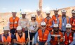 Equipe da Anglo American na inauguração de perfuratriz autônoma em Minas-Rio