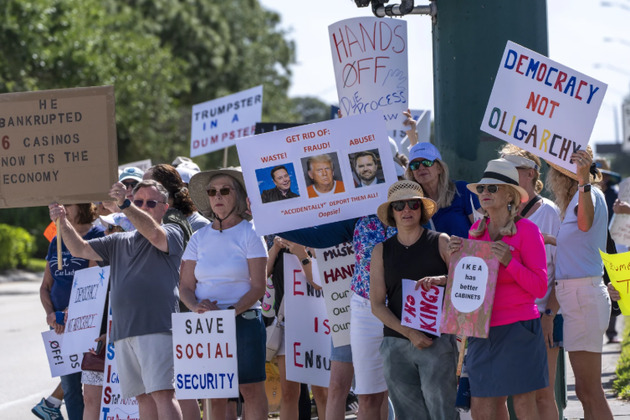 Angry protesters assail Trump and Musk in Hands Off! rallies