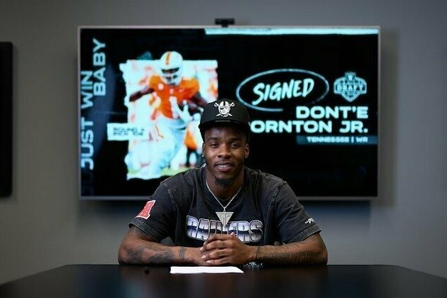 Raiders sign fourth-round pick WR Dont'e Thornton Jr.