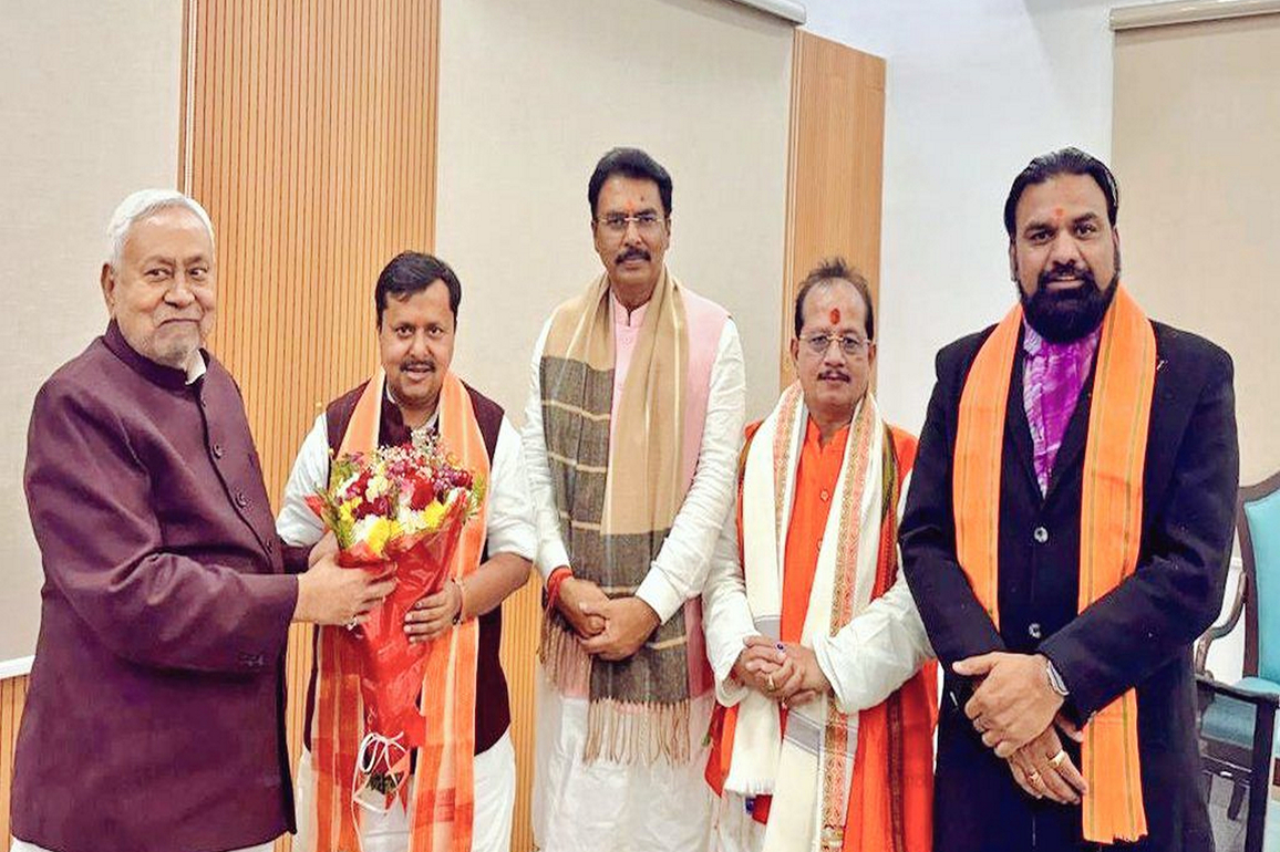 BJP National Working President Nitin Nabin meets Bihar CM Nitish Kumar, receives his best wishes