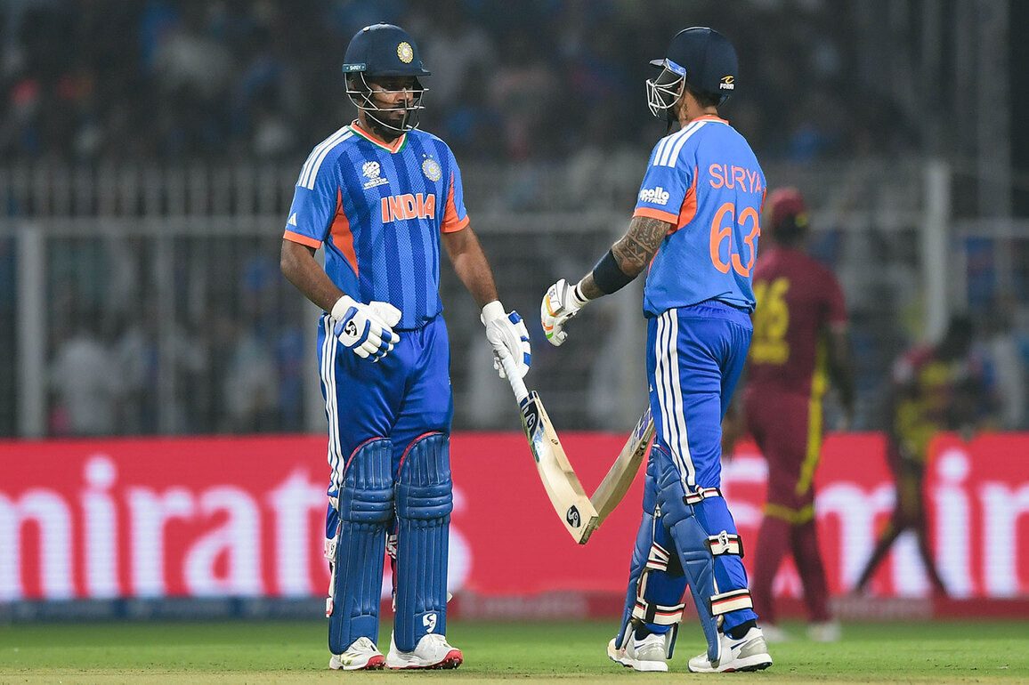 "Good things happen to good people who wait": Suryakumar Yadav praises Sanju Samson's blockbuster 97* against West Indies in must win match