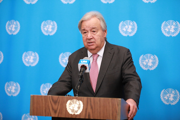UN-GUTERRES-PRESS ENCOUNTER-MARITIME SHIPPING