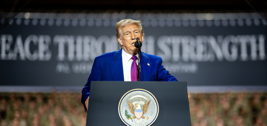 US president Donald Trump in Doha, Qatar in May 2025