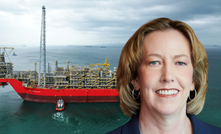 Sangomar drives a strong quarter for Woodside as first Scarborough cargo nears. Pictured: CEO Meg O’Neill and the Sangomar FPSO.