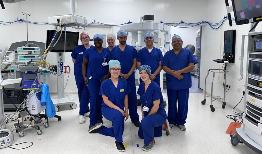 Shrewsbury and Telford Hospital NHS Trust's robotic-assisted surgery team © Shrewsbury and Telford Hospital NHS Trust  