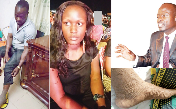 Ssaalongo Kasawuli (Samona) ng’alaga ekigere ky’agamba nti yalwala ttalo. Wakati ye mukazi we Nnaalongo Lillian Nafunya bwe bagugulana ne Samona. Ssaalongo Kasawuli (Samona) ng’alaga ekigere ky’agamba nti yalwala ttalo. Wakati ye mukazi we Nnaalongo Lillian Nafunya bwe bagugulana ne Samona.
