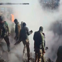J-K: Army, SDRF continue to extinguish fire in Dachhan's Thachna village
