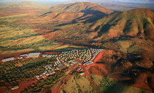 West Angelas village nestled at the foot of the Hamersley Ranges.