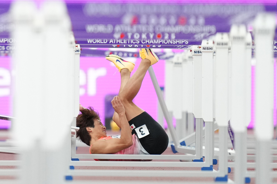 (SP)JAPAN-TOKYO-ATHLETICS-WORLD ATHLETICS CHAMPIONSHIPS-MEN'S 110M HURDLES-SEMIFINAL