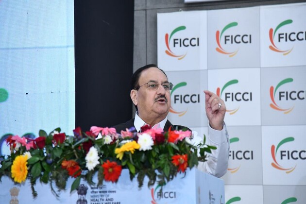 Union Minister JP Nadda addresses 19th edition of FICCI HEAL 2025 in New Delhi
