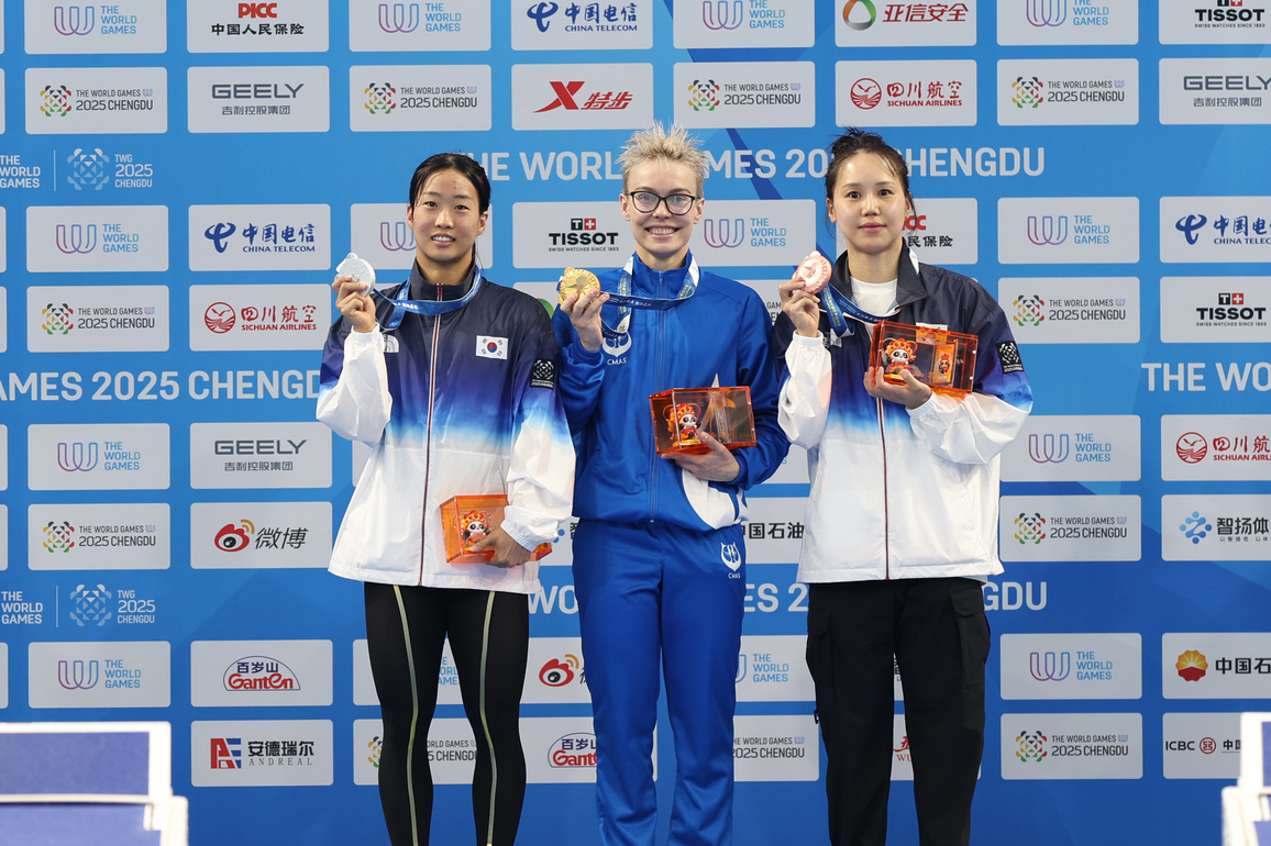 (SP)CHINA-CHENGDU-THE WORLD GAMES 2025-FINSWIMMING-WOMEN'S APNOEA 50M (CN)
