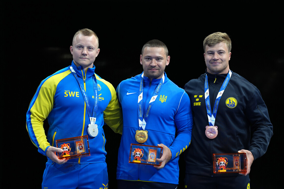 (SP)CHINA-CHENGDU-THE WORLD GAMES 2025-POWERLIFTING-MEN'S HEAVYWEIGHT-VICTORY CEREMONY (CN)