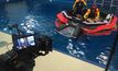  Digital delivery sea survival training filming.