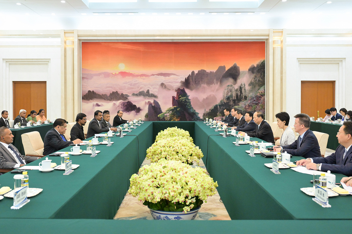 CHINA-BEIJING-SHI TAIFENG-SRI LANKA-JVP-DELEGATION-MEETING (CN)