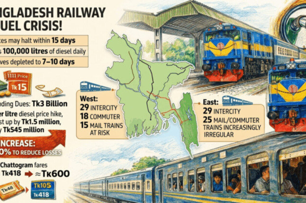 Bangladesh's Lifeline on the Brink: Fuel Crisis Threatens to Halt National Railway