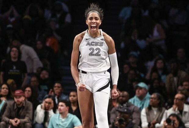 On 2-2, No. 22 jerseys of A'ja Wilson, Caitlin Clark retired