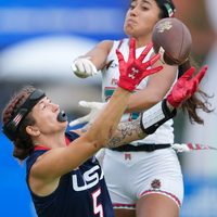 (SP)CHINA-CHENGDU-THE WORLD GAMES 2025-FLAG FOOTBALL-WOMEN'S FINALS-GOLD MEDAL GAME-USA VS MEX (CN)