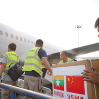 CHINA-YUNNAN-DEHONG-MYANMAR-MEDICAL SUPPLIES-DONATION (CN)